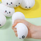 Colorful Dumpling Squishes Stress Balls Fidget Sensory Toys Simulation Food Squishies Bun with Steamer Squeeze Dough Ball Gifts