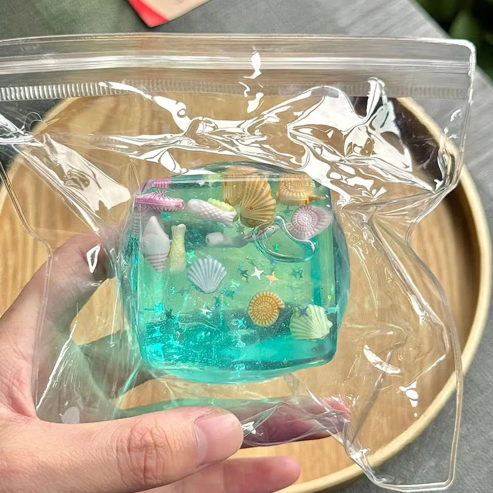 Upgrade Squishy Ocean Blocks Stress Balls Autism Sensory Toys Stress Anxiety Relief Fidget Toys Maltose Water Ball Gifts Bulk