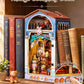 Rolife DIY Book Nook Kit 3D Puzzle Treasure Toy Shop Wooden Bookends Craft Kit with LED Light for Bookshelf Decor Brain Teasers Dollhouse Jigsaw for Holiday Gift