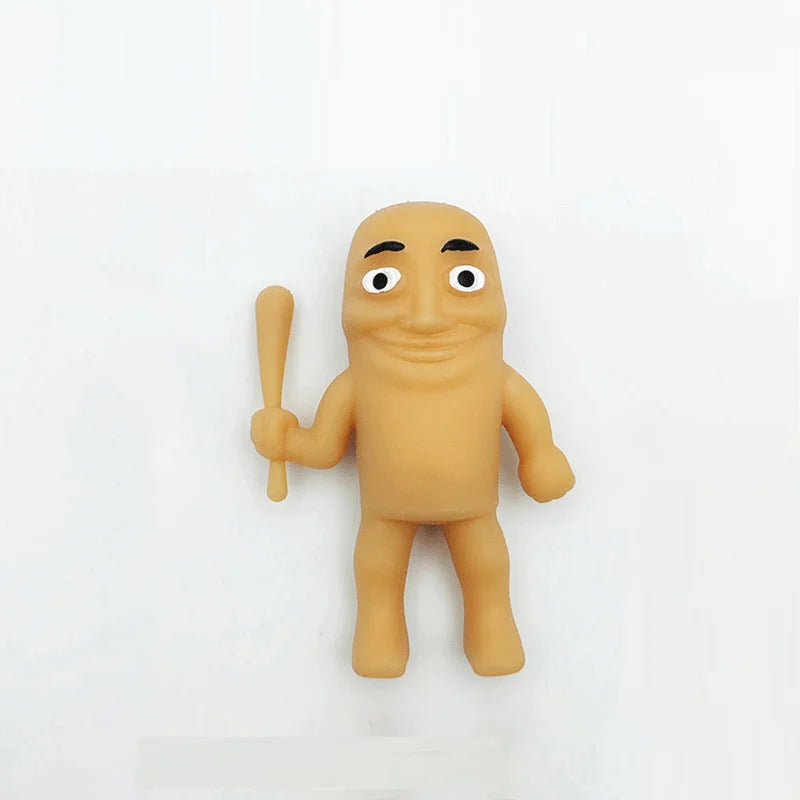 Novelty Tungtungtung Sahar Squeeze Toys Collectible Viral Brainrot Fidget Toy Wooden Stick Man Model Anti Stress Reliever Toys