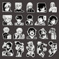 10/30/70pcs BLUE LOCK Football Anime Stickers Cool Black and White Cartoon Graffiti Sticker Decals for Phone Skateboard Notebook