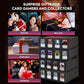 Trading Card Storage Box with Display; 4-Row Deck Case with Removable Lid; 2400+ Deck Box for with Removable Cover; Card Case Fits Magic TCG PTCG Sports Cards