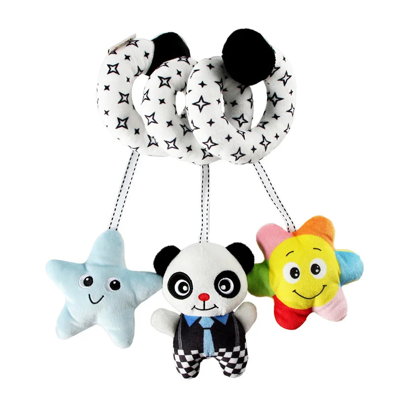 Car Seat Toys Infant Color Elephant Stroller Stretch Spiral Activity Baby Hanging Toys for Crib Mobile Newborn Sensory Toy Gifts