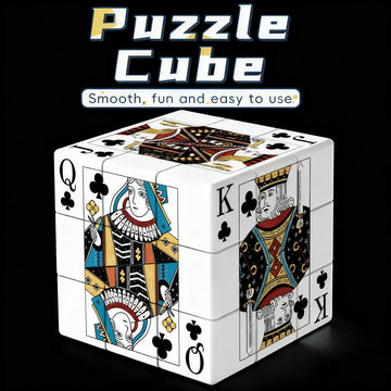 Poker Cube, 3x3 Magic Cube, Playing Cards Cube, 3x3x3 Speed Cube Toys, Suitable for Children and Adults, Party Event Gifts