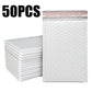 500PCS Poly Bubble Mailers Padded Envelopes Self Seal Bubble Lined Waterproof Cushion Shipping Enveloper Mailers White