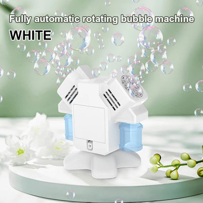 Double head rotating bubble machine children's bubble toys outdoor activities/wedding props Without Battery Bubble Water