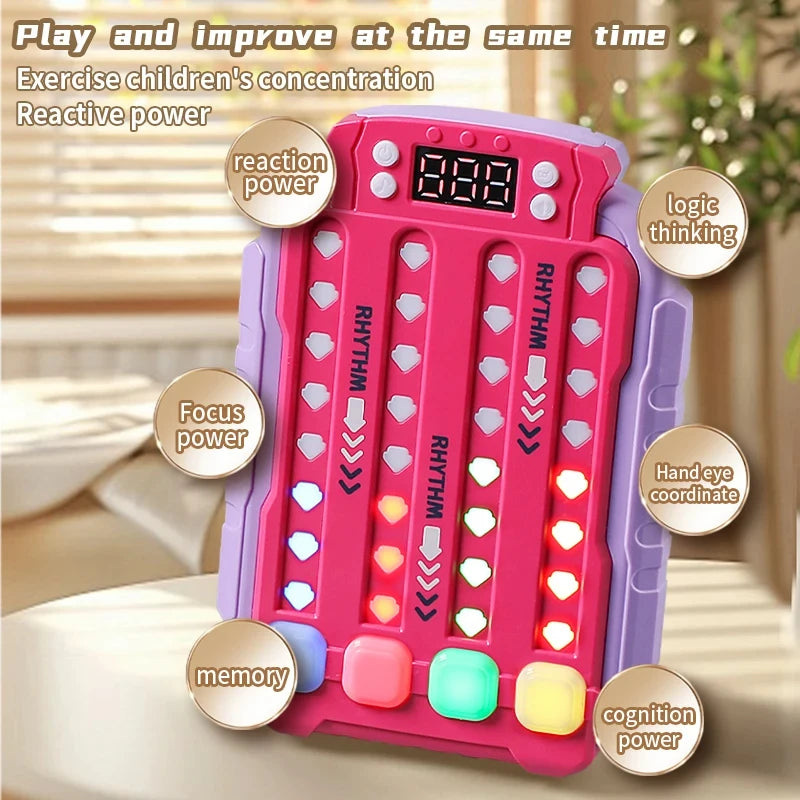 Music Rhythm Press Puzzle Toy Decompression Concentration Training Game Safe Fidget Toy for Kids Boys Girls Birthday Gift