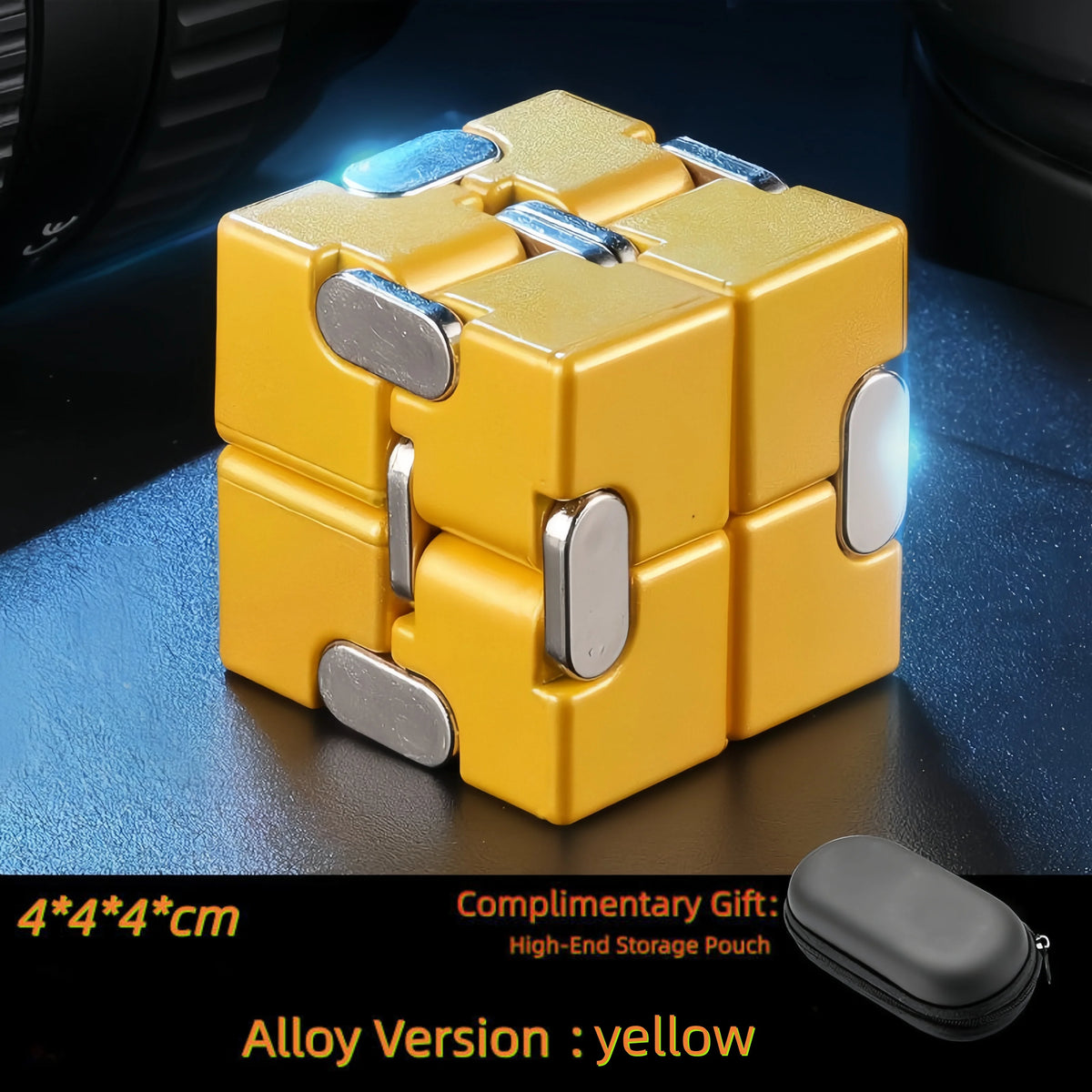 Alloy&Plastic Infinity Cube Fidget Toy Ultra-Durable Sensory Stress Reliever for Adults & Kids Anxiety Relief Gift