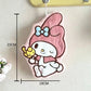 Kawaii Hallokitty & My Melody Hanging Hand Towel, Cartoon Hand Towel Water-Absorbent Coral Fleece Kitchen Bathroom Towel Gifts