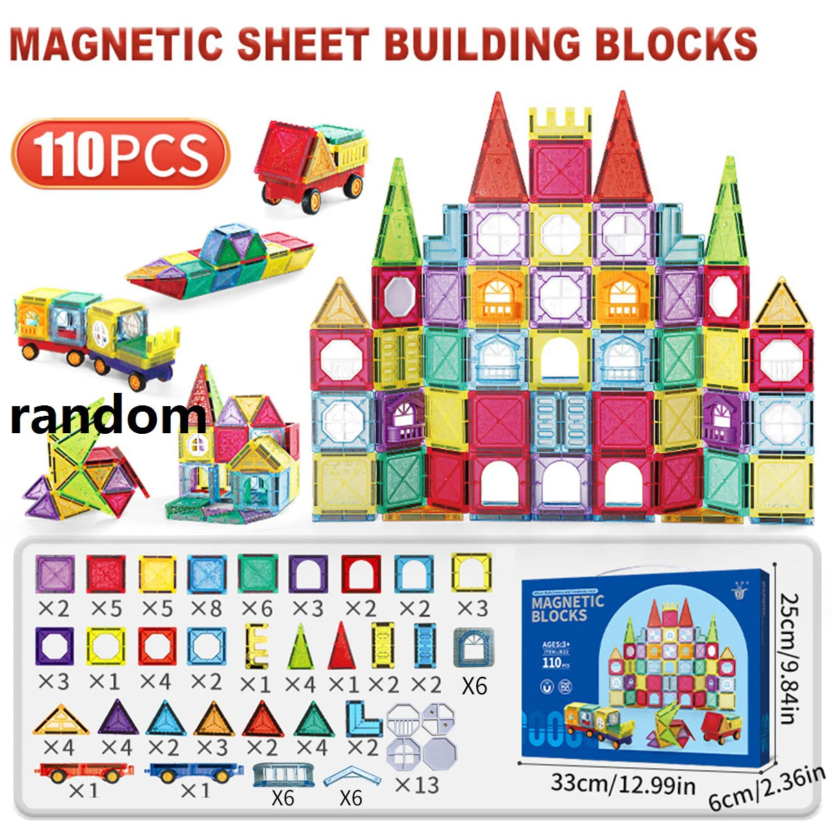 2pcs Magnetic Car, Creative Toys to Stimulate Creativity and Brain Development, Suitable for Boys and Girls Over 3-8 Years Old