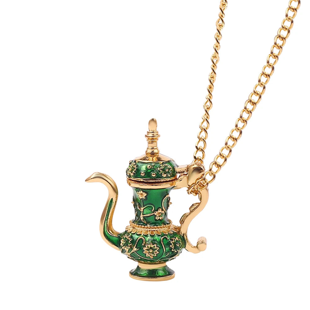 Tea Cup Charming Sweater Pendant Necklace for Women Plated Gold Choker Chain Necklace Simple Gothic Choker Accessories