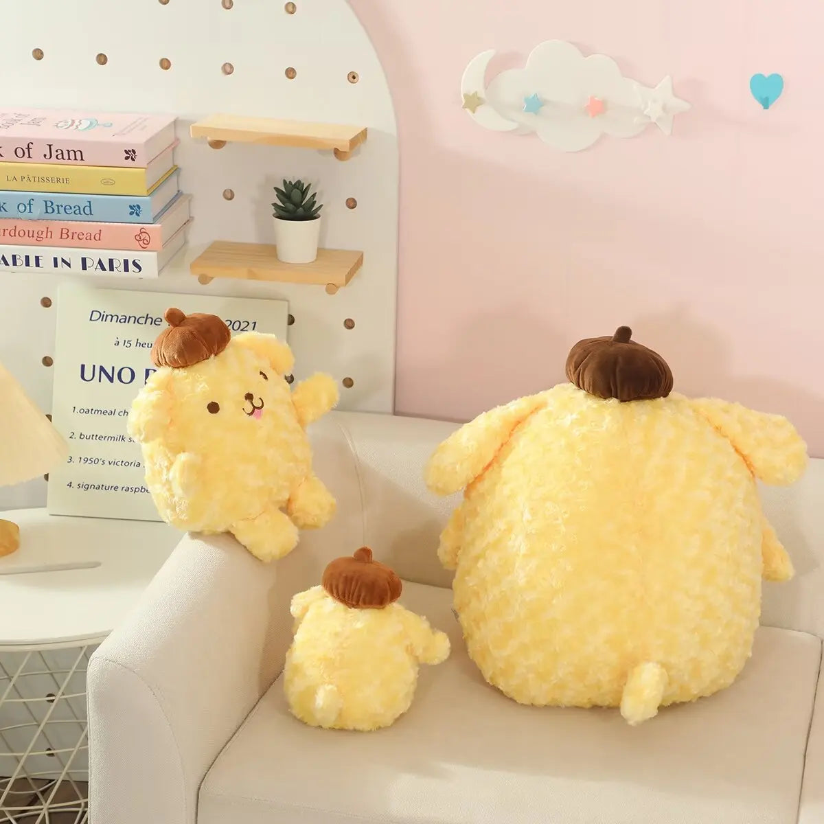 2026 Pom Pom Purin Plush Pillow Cute Comfortable PomPomPurin Stuffed Sofa Cushion Home Decor Xmas Gifts For Girl