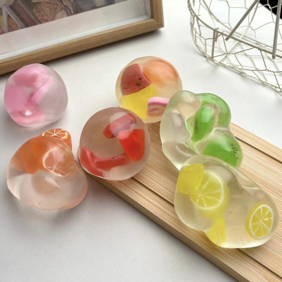 Moldable Squishy Fruit Coconut Oil Squeeze Toy Moldable Stress Ball Squishy Toy Slow Rising Decompression Sensory Toy