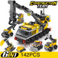 NEW Engineering Cement Mixer Engine Mini Loader Truck Special Police Car Classic Model Building Blocks Sets Bricks Toy City