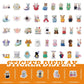 100/200pcs Kawaii Calico Critters Stickers Cute Laptop Scrapbook Graffiti Decals Skateboard Handheld  Aesthetic Sticker Toys