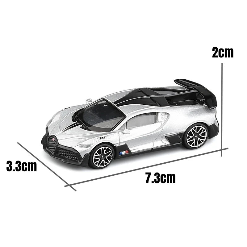 1/64 Bugatti Divo Toy Car 1:64 JKM Super Sport Vehicle Miniature Model Free Wheels Diecast Zinc Alloy Metal Collection Gift