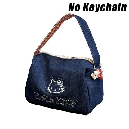 High-value cartoon cat portable makeup wash bag travel storage bag large-capacity stereo handbag female