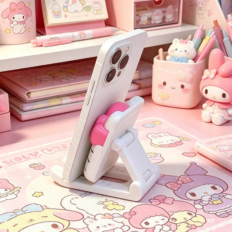 Kawaii HelloKitty cartoon peripheral phone holder, portable folding phone holder, suitable for small gifts between friends