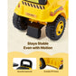 SucceBuy Excavator Digger Toy Ride On Toddler Car with Helmet & Music Foot-to-Floor Walker for Kids Children Birthday Gifts