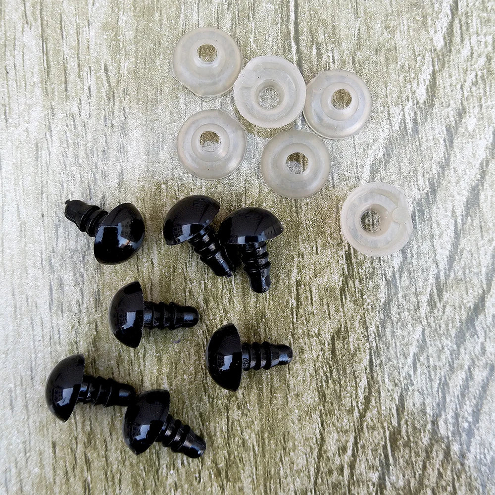 100pcs 8/10/12/14mm Plastic Safety Eyes For Toys Diy Mix Size Crochet Animal Eye For Doll Toys Amigurumi Accessories