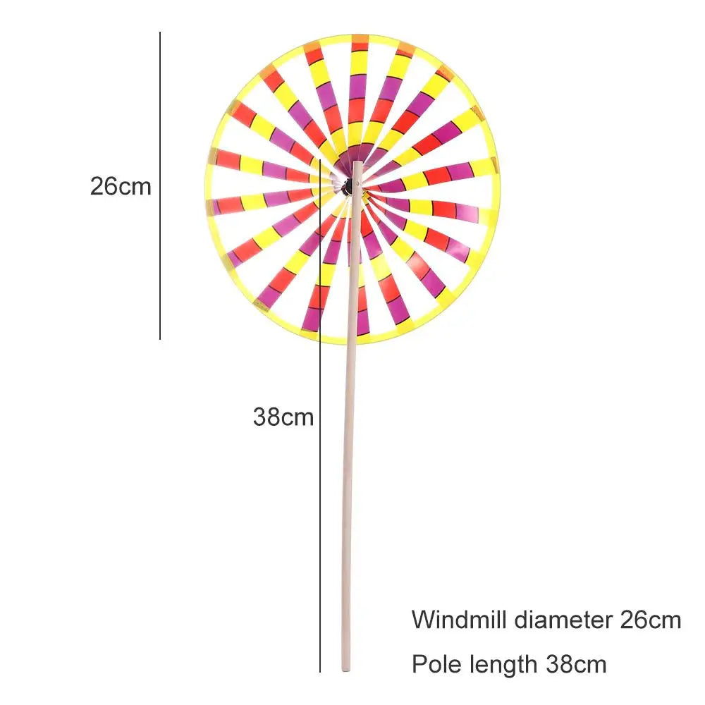 Traditional Children Gifts  For  Garden Decoration Windmill Toys Wind Spinner Single Layer Windmill Rotating Toys