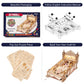 ROKR 3D Pinball Machine Wooden 3D Puzzle DIY Pinball Game Model Building Kit Brain Teasers Jigsaw Toys Birthday Gift for Adults Teens