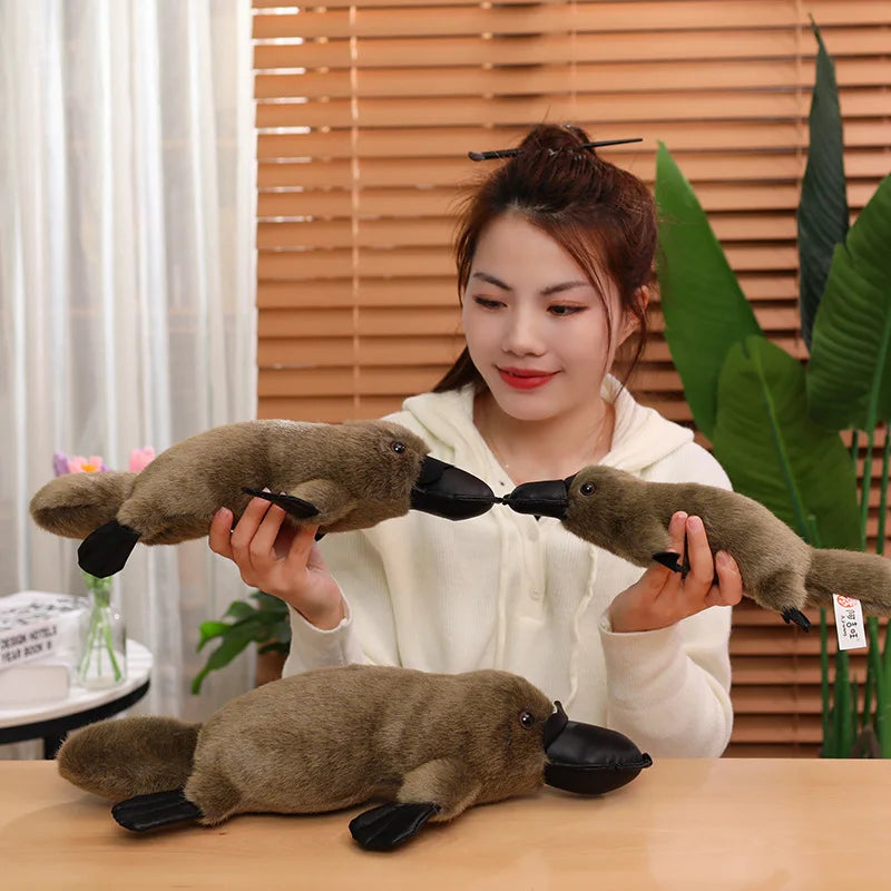 Simulation Platypus Plush Toys Creative Cartoon Animal Stuffed Dolls Funny Home Decor Exquisite Birthday Xmas Gifts