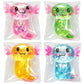 Multicolor Glitter Axolotl Squishy Soft TPR Squeeze Toy Stress Relief Fidget Toy Kawaii Salamander Animal Sensory Decompression