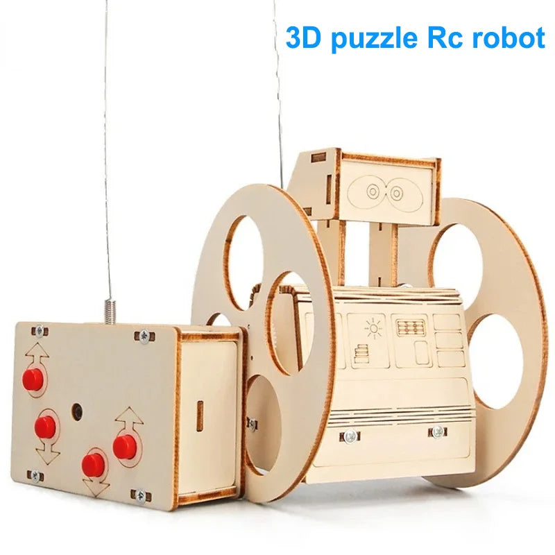 New 3D Assembly Remote Control Robot Model Children's DIY Handmade Science Experiment Toy Set Children's Educational Toys Gift