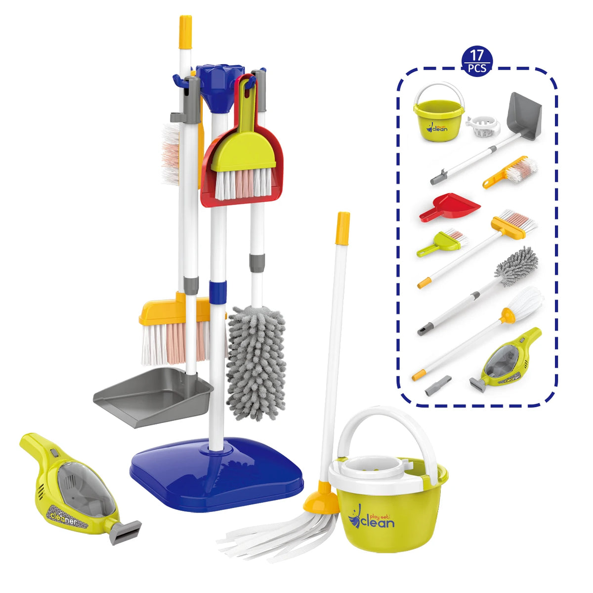 Children's Simulation Cleaning Toys Cleaning Vacuum Cleaner Dustpan Tool Set