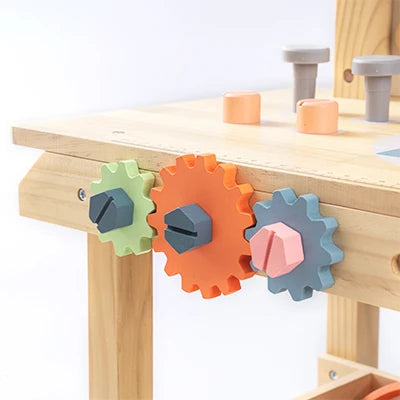 ROBUD Wooden Toy Workbench Tool Bench Set for Kids with Electric Drill Pretend Play STEM Learning Gift for Boys Girls Age 3+