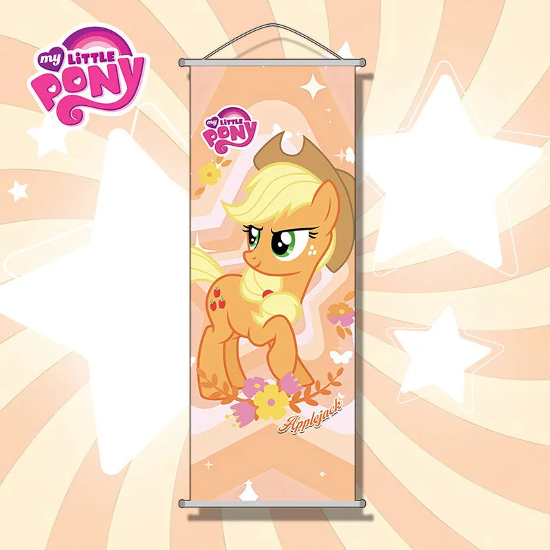 My Little Pony Hanging Paintings Cartoon Pinkie Pie Poster Holiday Decoration Anime Merchandise Long Scroll Festival Gift