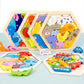 Baby toy Wooden jigsaw Puzzle Creative 3D Puzzle for Children's Intelligence Development Ealy Educational toy for Children