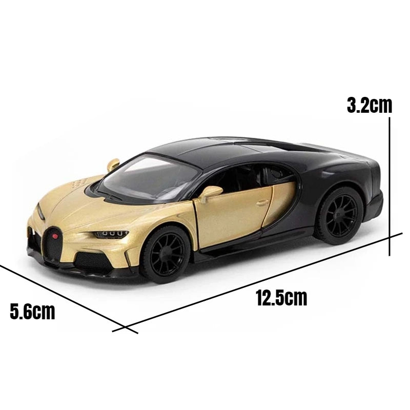 KiNSMART Toy Car Model 1/38 Bugatti Chiron Super Sport Racing Alloy Diecast Miniature Vehicle Collection Gift For Children Boy