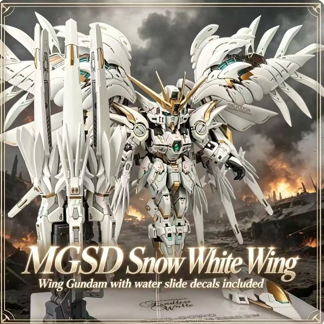 Wing Zero MGSD Bai Xueji Peripheral Figurine Model Table Decoration, Birthday Gift, Trendy Toy Scene Decoration, Car Decoration