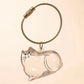 Transparent Cute Dog Pendant Keychain Creative Pet Hair Storage Capsule Hanging Ornament for Pet Lover DIY Pet Memorial Keychain