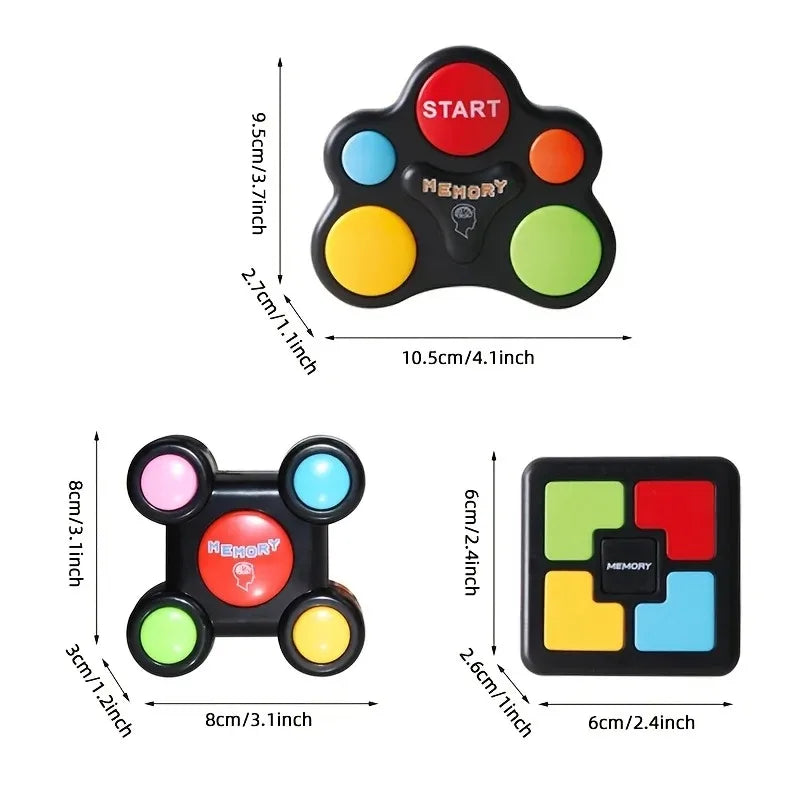 Children's Memory Game Machine LED Light Sound Effect Multi-Person Interactive Toys Training Hand-Eye Coordination Game Machine