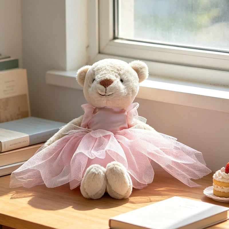 1Pc 28cm Cute Ballet Skirt Bear & Bunny Peluche Toy Lovely Appease Animal Dolls Rabbit Toys Birthday Christmas Gift