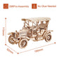 Robotime Classic Car 3D Wooden Puzzle Train Army Jeep Heavy Truck Vintage Car 1:15 Scale Model Building Kits for Kids