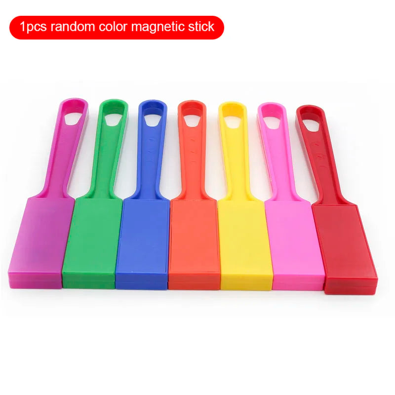 Plastic Color Magnetic Circular Sheet Stick Physics Science Magnetic Experiment Game Montessori Color Learning Teaching Aid