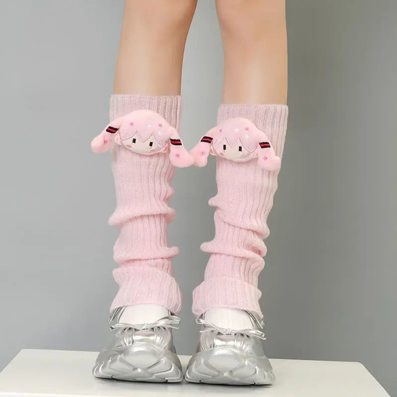 Hatsune Miku Crew Neck Socks Cute Kawaii Vocaloid Anime Printed Cotton Stockings Tube Socks Over the Knee Socks Girls Fan Gift