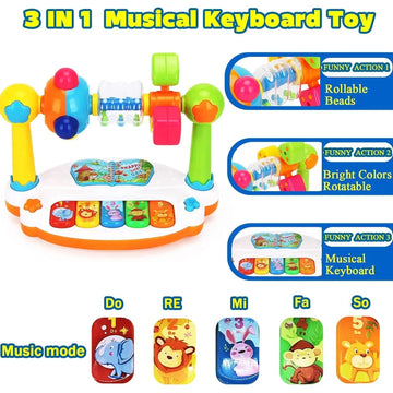Baby Piano Musical Toy – Light-Up Keyboard & Rotating Music Toy