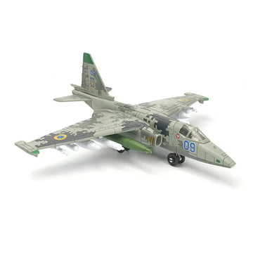 1:72 Scale Ukrainian Air Force Su-25 Frogfoot Attack Aircraft Plastic Snap Assembly Model Kit - Digital Camouflage Military Plan