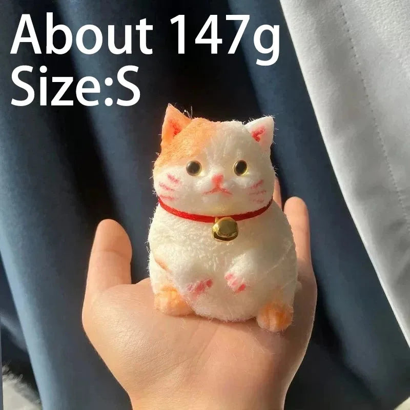Kawaii Lucky Cat Siamese Cat Soft Slow Rising Squeeze Stress Relief Sensory Fidget Toy Plush Desktop Ornamen Anxiety Relief Toy