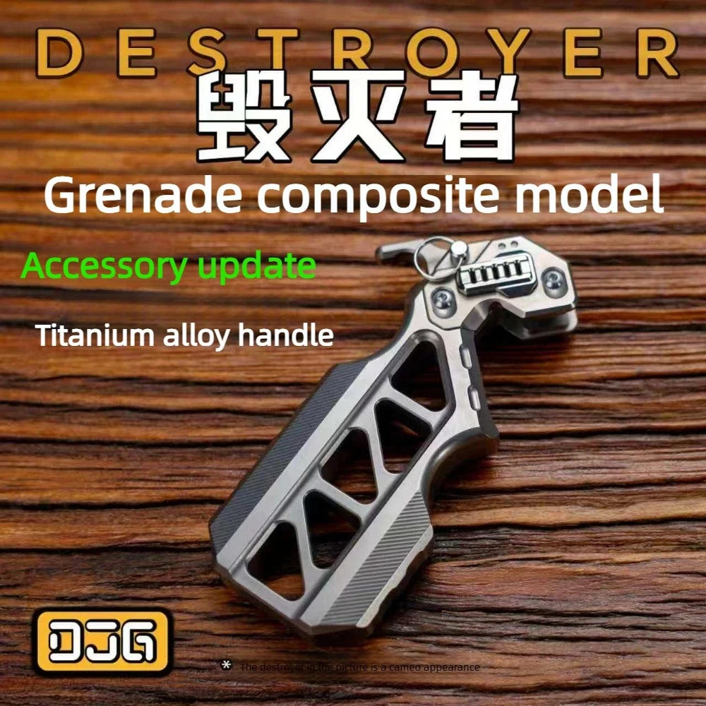 DJGEDC Destroyer Magnetic Levitation Tuning Fork Grenade Composite Fingertip Push Card Gyro Adult Decompression Toy