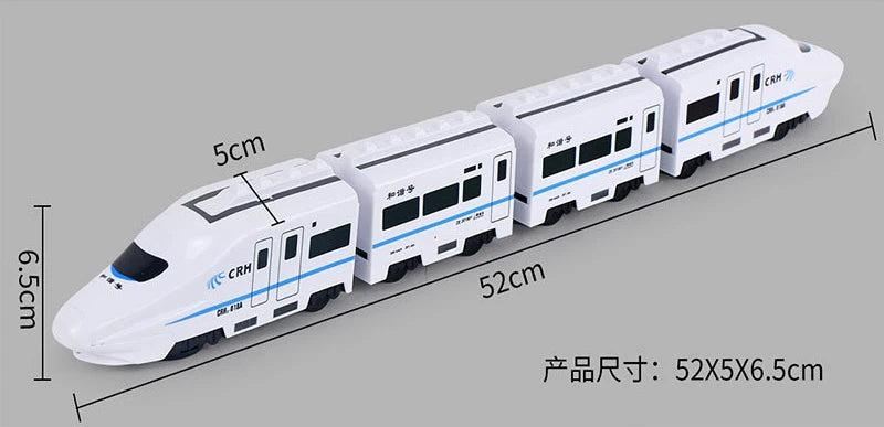 Kids DIY Simulation High Speed Railway Train Toy Car Electric Sound Light Model Train Educational Toys Boys Girls Gift Birthday