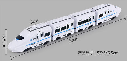 Kids DIY Simulation High Speed Railway Train Toy Car Electric Sound Light Model Train Educational Toys Boys Girls Gift Birthday