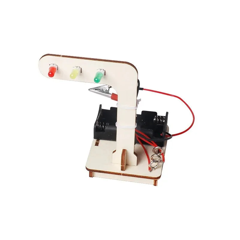 Handmade Technology Small Production DIY Traffic Lights Fun Invention Educational Science Toy Learning STEM Education