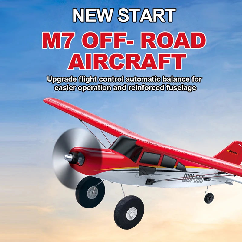 4CH Brushless RC Glider M7 Moore Off-road Aircraft Plane EPP Foam Remote Control Airplane with LED Light Model Toys