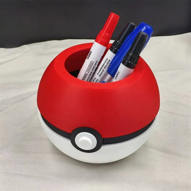 Poke Ball Creative Pen Holder Desktop Decoration Ornament Storage Box Trendy Doll Toy Gifts Collectible